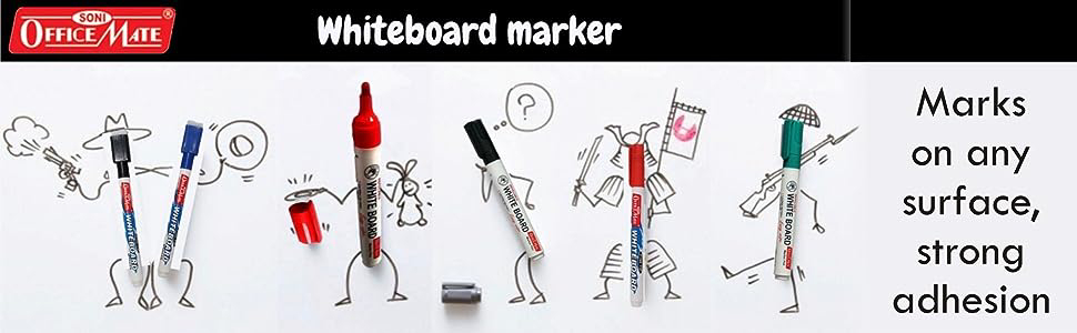 Office Mate White Board Marker Black P06381