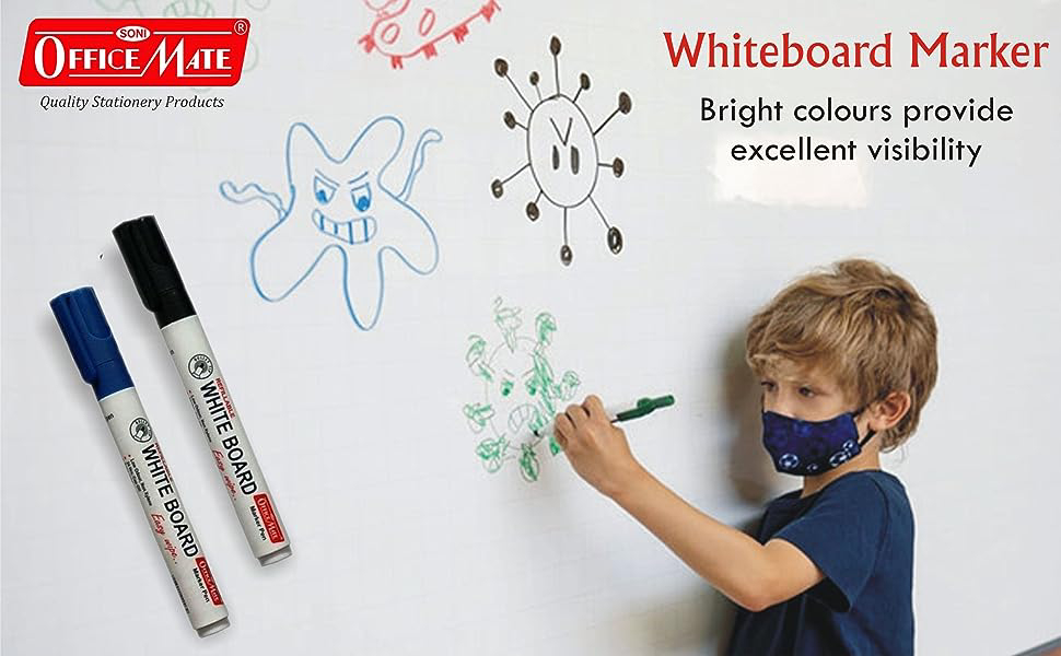 Office Mate White Board Marker Black P06381