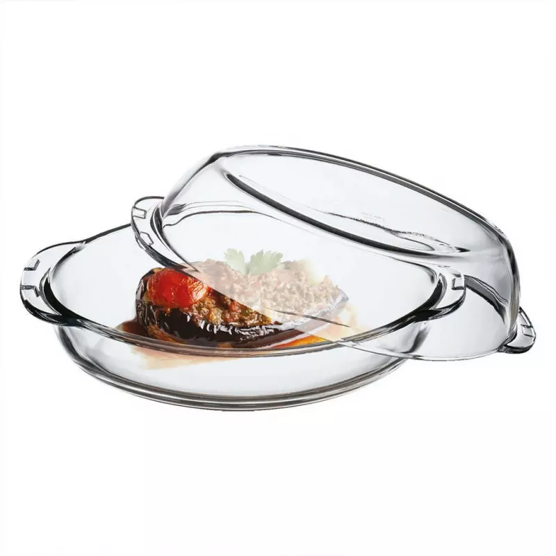 Buy Pasabahce Borcam Oval Casserole with Lid 2250cc | NidaDanish Tanzania